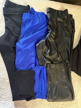 torrid Black and Royal Blue Leggings Bundle